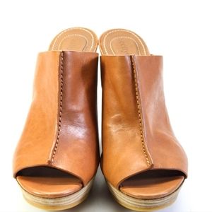 Like new See by Chloe size 9 brown leather mules